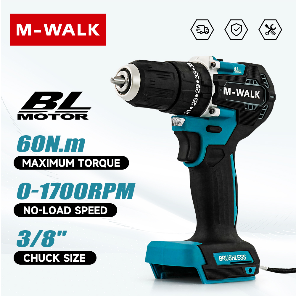 Power Tools Makita Set - M-WALK 10MM Brushless Electric Impact Drill