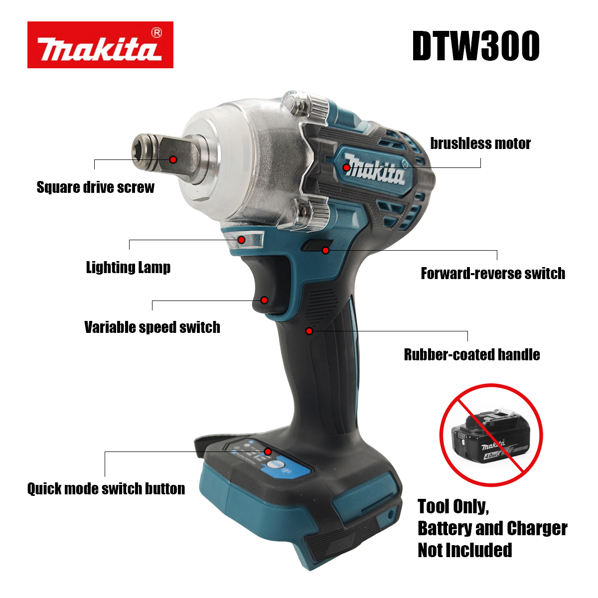 Power Tools Makita Set - Makita DTW300 18V Tool Set Brushless