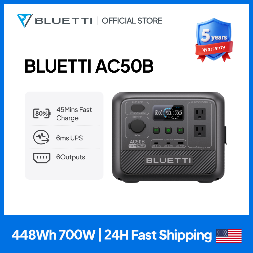 Power Tools For Home - BLUETTI AC50B Portable Power Station 700W