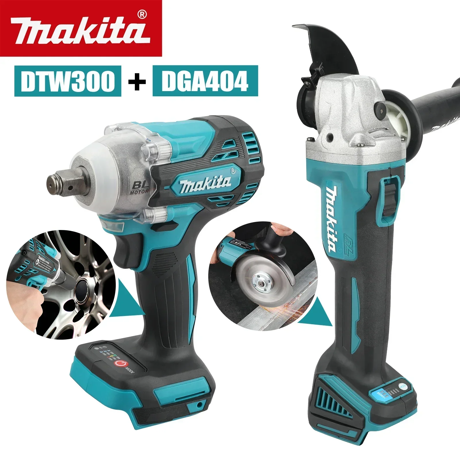 Power Tools Makita Set - Makita 18V 2-in-1 Tool Set: DTW300
