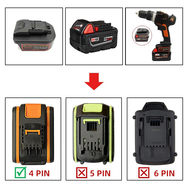 For Worx 20V 4-Pin Orange Powe - Power Tools Orange recension och pris