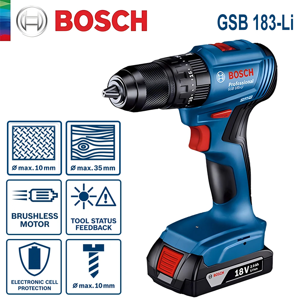 Bosch GSB 183-LI Electric Dril - Power Tools Drill recension och pris